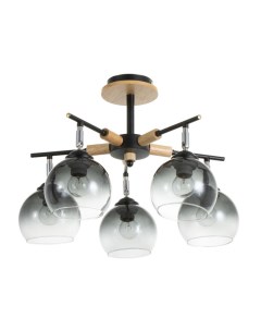Люстра потолочная «Амира», 5хЕ27, 40 Вт, чёрный, 58×58×27 см Bayerlux