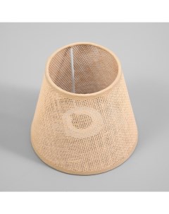 Абажур для люстры "Саржа" E27 бежевый 15х15х13 см Bayerlux