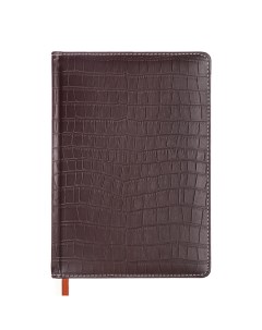 Ежедневник датированный 2025, A5, 168 листов, .Wild, твёрдая обложка с поролоном из искусственной кожи, золотой срез, ляссе, кремовый блок 70 г/м2, тёмно-коричневый Devente