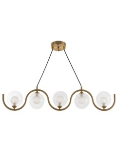 Светильник подвесной «Сигма», 5×G9, 40 Вт, золото, 100×12×100 см Bayerlux