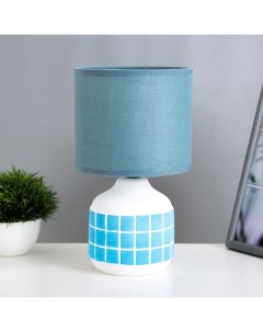 Настольная лампа «Гликерия» E14 40 Вт бело-синяя 15×15×27 см Risalux