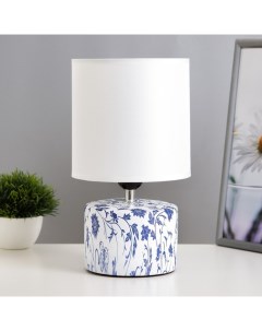 Настольная лампа «Сафари К» Е14 40 Вт бело-фиолетовый 12.5×12.5×29 см Risalux