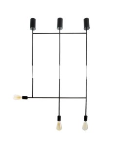 Светильник «Лучик» 3хЕ27 40 Вт черный 70×5×30-130 см Bayerlux