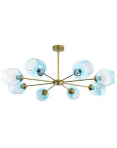 Люстра «Мурано» 8хЕ27 60 Вт золото голубой 90×90×35 см Bayerlux