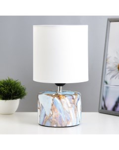 Настольная лампа «Сафари К» Е27 40 Вт бело-синий 12.5×12.5×29 см Risalux