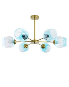 Люстра «Мурано» 6хЕ27 60 Вт золото голубой 78×78×35 см Bayerlux