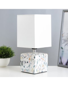 Настольная лампа «Сафари» Е27 40 Вт бело-серый 12.5×12.5×29 см Risalux