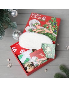 Новогодний подарочный набор «Relax» носки размер 36-39 (23-25 см), бомбочка для ванн Kaftan