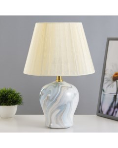 Настольная лампа «Симона» Е27 40 Вт бело-лазурный 25×25×36 см Risalux