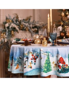 Скатерть новогодняя «. Рождественский вечер», d=220 см, 100% хлопок, саржа 190 г/м² Этель