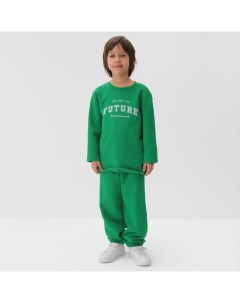Костюм детский (лонгслив, брюки) Future, размер 38 (146-152 см), зеленый Kaftan