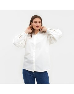 Рубашка женская с объёмными рукавами : Casual Collection, размер 48, белый Minaku