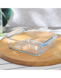 Форма для запекания Borcam, 1.04 л, 20.9×16.5 см, прямоугольная, жаропрочное стекло, прозрачная Pasabahce