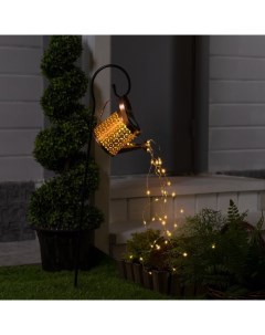 Садовый светильник «Лейка», уличный, на солнечной батарее, 21.5×16×10.5 см, 37 LED, свечение тёплое белое Luazon lighting