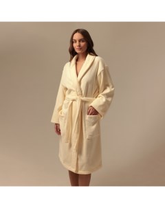 Халат махровый женский SL HOME: Basic «Айвори», размер XL, хлопок 100%, молочный Sima-land home