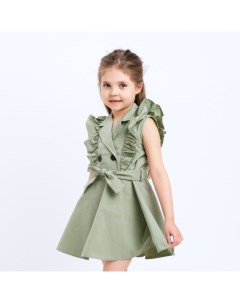 Платье детское двубортное, размер 30 (98-104 см), оливковое Kaftan