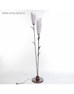 Торшер напольный «Лепесток», 3×15 Вт, E27, коричневый, 28×28×153 см Bayerlux