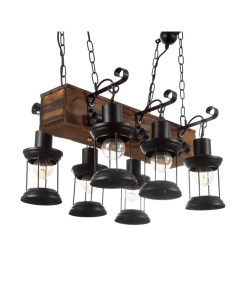 Люстра потолочная Willow, 6хЕ27, 40 Вт, черный, 55×100 см Bayerlux