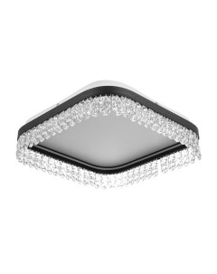 Люстра «Бахрома», LED, 63 Вт, 3000-6000К, черный/белый, 50×50×12 см Bayerlux