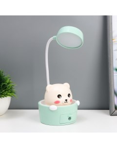 Светильник сенсорный с точилкой «Михалыч» LED, от USB/АКБ 6 Вт белый-зеленый 8×6×25 см 1006 Risalux