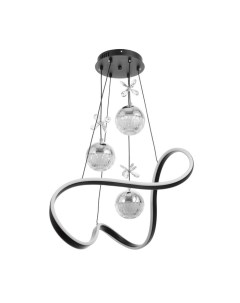 Светильник с ПДУ «Фиора» LED 140 Вт 3000-6000К черный 49×49×15-115 см Bayerlux