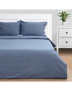 Постельное бельё 2-спальное «» Denim, жатый хлопок, синее Этель