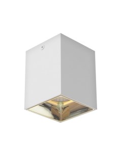 Светильник «Кубик» LED 4000К 10 Вт DIM220 белый золото 7.5×7.5×9.5 см Bayerlux