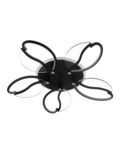 Люстра потолочная «Астрид», 5хLED, 110 Вт, 3000-6000К, RGB, черный, 65×65×8 см Bayerlux