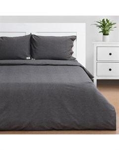 Постельное бельё 1.5-спальное «» Denim, жатый хлопок, тёмно-серое Этель