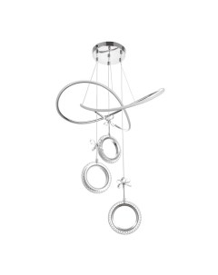 Светильник с ПДУ «Лаурен» LED 130 Вт 3000-6000К серебро 53×53×100 см Bayerlux