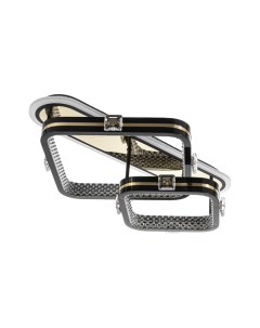 Люстра с ПДУ «Круз» 2хLED 88 Вт 3000-6000К RGB чёрный золотой 63×45×16 см Bayerlux