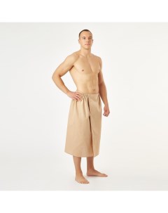 Полотенце вафельное для бани «» (мужской килт), 75х144см, цвет бежевый Экономь и я