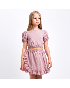 Комплект для девочки (топ, юбка), размер 30 (98-104 см), пудровый Kaftan
