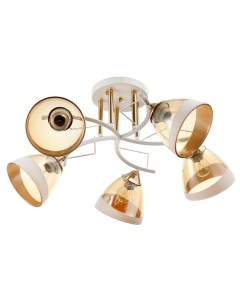 Люстра потолочная «Аделла», 5хЕ27, 40 Вт, бело-золотой, 65×65×26 см Bayerlux