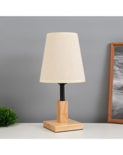 Лампа настольная «Колд» 1×40 Вт Е27 светлое дерево 16×16×34 см Risalux