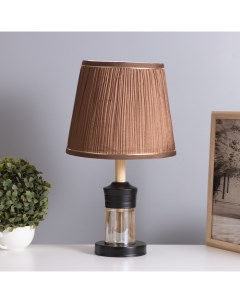 Лампа настольная «Луиза» 1×40 Вт Е27 1×5 Вт LED черный/шоколад 25×25×43 см Risalux