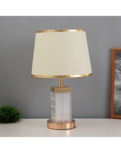Лампа настольная «Корона» 1×40 Вт Е27 1×3 Вт LED золото 23×23×43 см Risalux