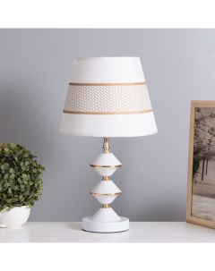 Лампа настольная «Кристи» 1×40 Вт Е27 белый/золото 25×25×41 см Risalux