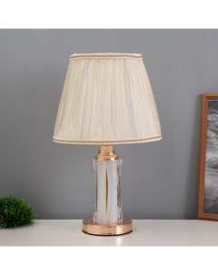 Лампа настольная «Ясмин» 1×40 Вт Е27 1×3 Вт LED золото 25×25×43 см Risalux