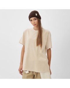 Футболка из вареного хлопка женская Don't touch me, размер L, молочная Mist