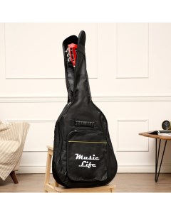 Чехол для гитары, черный, 105×41 см, утепленный Music life