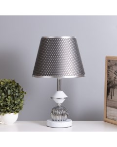 Лампа настольная «Яна» 1×40 Вт Е27 1×5 Вт LED белый/дымчатый 25×25×41 см Risalux