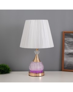 Лампа настольная «Ева» 1×40 Вт Е27 1×4 Вт LED золото/розовый 25×25×42 см Risalux