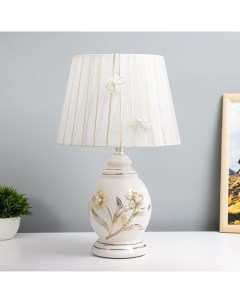 Настольная лампа 16778/1 E14 40 Вт бело-золотой 24×24×38 см Risalux