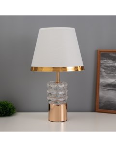 Лампа настольная «Паулина» 1×40 Вт Е27 1×5 Вт LED золото 25×25×43 см Risalux