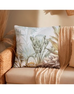 Наволочка декоративная «Тропический сад» 45×45 см, полиэстер, велюр Этель