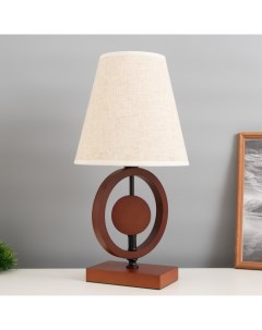 Лампа настольная «Конье» 1×40 Вт Е27 красный орех 11.5×11.5×27 см Risalux