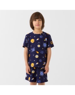Пижама детская (футболка и шорты) Space, размер 30 (98-104 см) Kaftan
