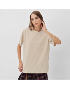 Футболка из вареного хлопка женская Icon, размер L, молочная Mist