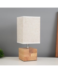Лампа настольная «Куб» 1×40 Вт Е27 светлое дерево 11.5×11.5×27 см Risalux